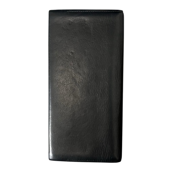 YSL Yves Saint Laurent Black Leather Long Wallet Clutch Bifold - Picture 4 of 12